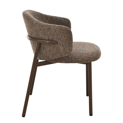 Chaise de salle à manger Jenna - Marron - Pieds en noyer