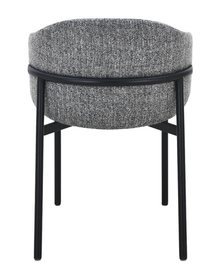 Jenna Eetkamerstoel - Grijs - Zwart Poten