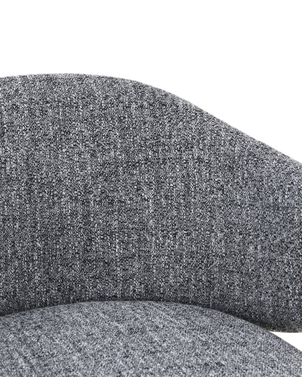 Jenna Eetkamerstoel - Grijs - Zwart Poten