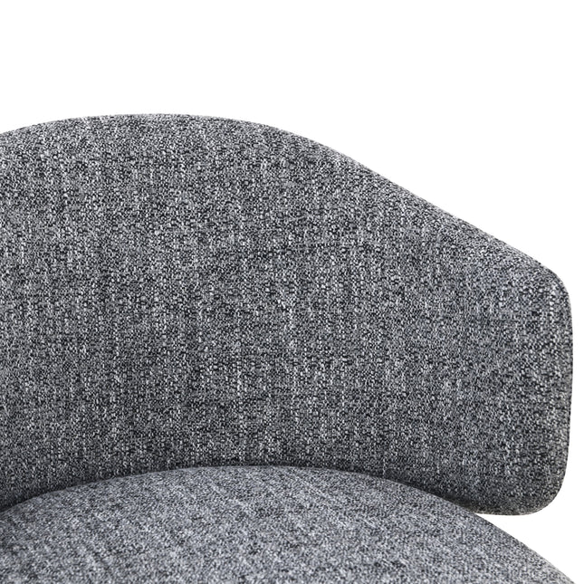 Jenna Eetkamerstoel - Grijs - Zwart Poten