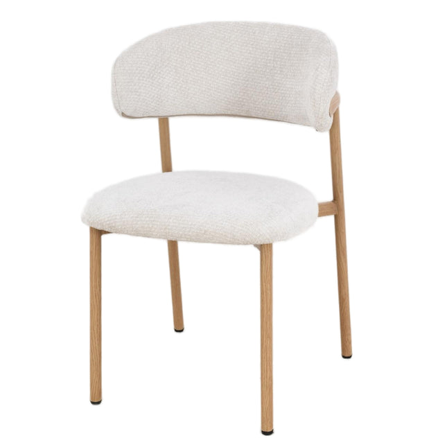 Kiara Eetkamerstoel - Ecru Chenille - Naturel