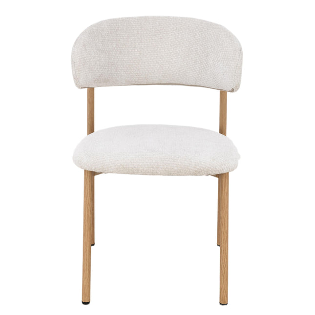 Kiara Eetkamerstoel - Ecru Chenille - Naturel