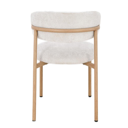 Chaise de salle à manger Kiara - Chenille beige - Naturel