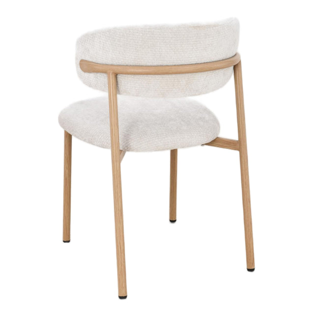 Kiara Eetkamerstoel - Ecru Chenille - Naturel