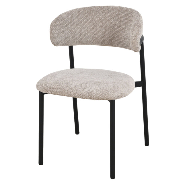 Kiara Eetkamerstoel - Beige Chenille
