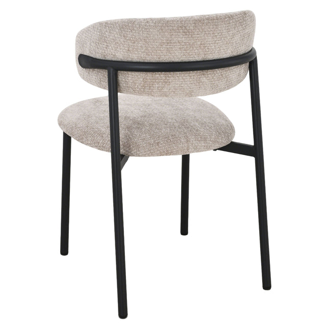Kiara Eetkamerstoel - Beige Chenille
