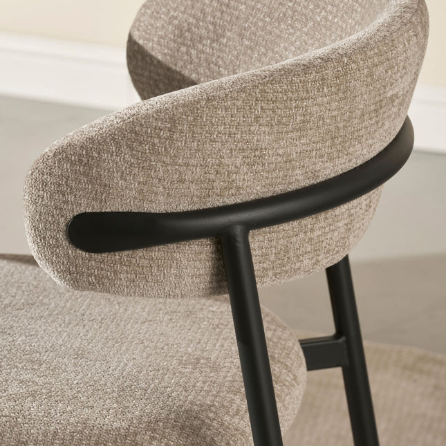 Kiara Eetkamerstoel - Beige Chenille