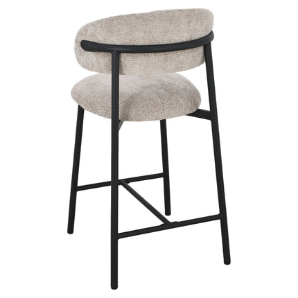 Kiara Barstoel - Beige Chenille
