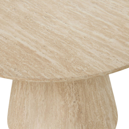 Table basse Kori - Aspect travertin - Lot de 2