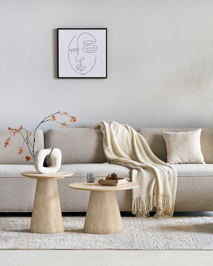 Couchtisch Kori - Travertin-Optik - 45cm