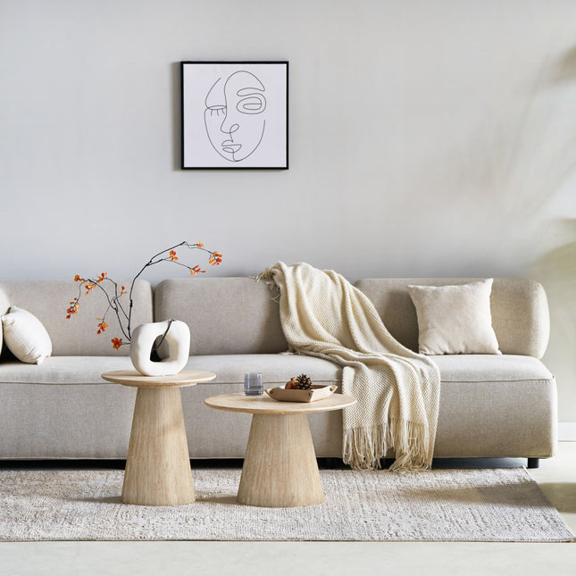 Salontafel Kori - Travertijn Look - Set van 2