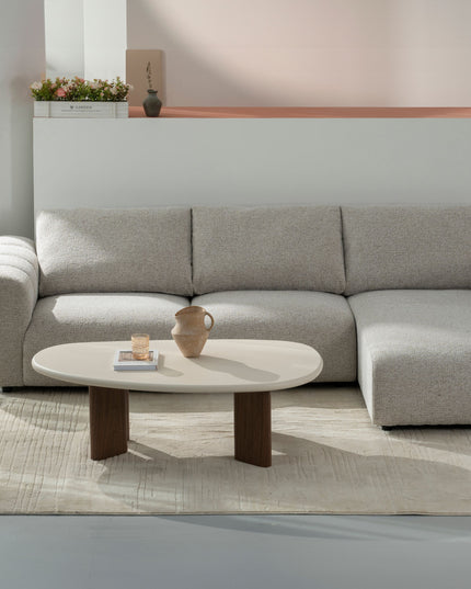 Salontafel Lea - Microcement Walnoot - 130cm