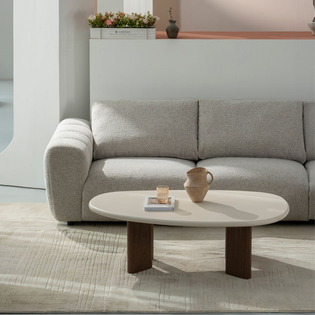 Salontafel Lea - Microcement Walnoot - 130cm