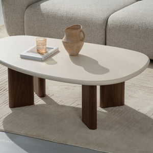 Salontafel Lea - Microcement Walnoot - 130cm