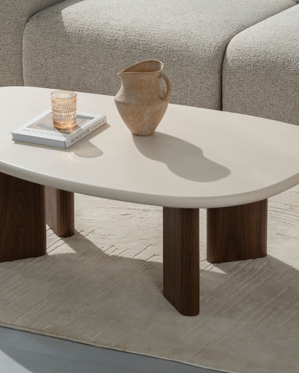Salontafel Lea - Microcement Walnoot - 130cm