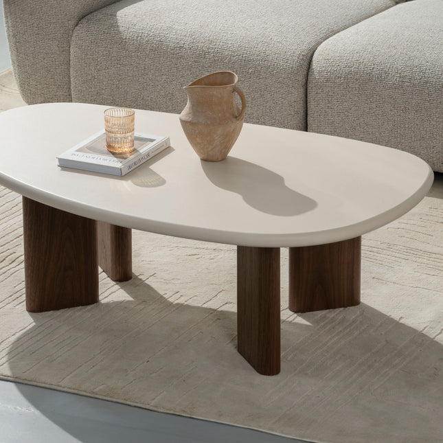 Salontafel Lea - Microcement Walnoot - 130cm