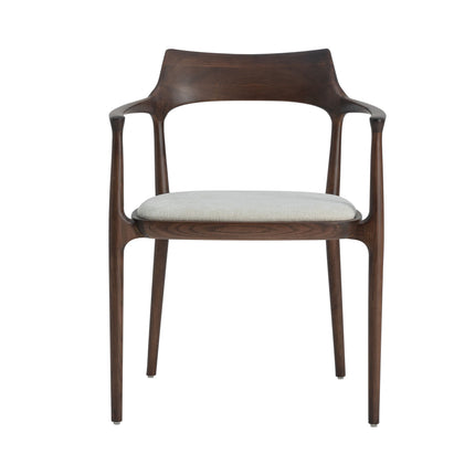 Levi Esszimmerstuhl aus Walnussholz – Japandi Beige