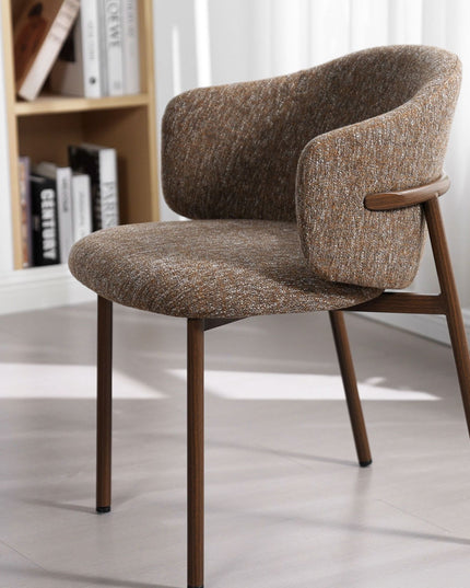 Jenna Eetkamerstoel - Bruin - Walnoot Poten