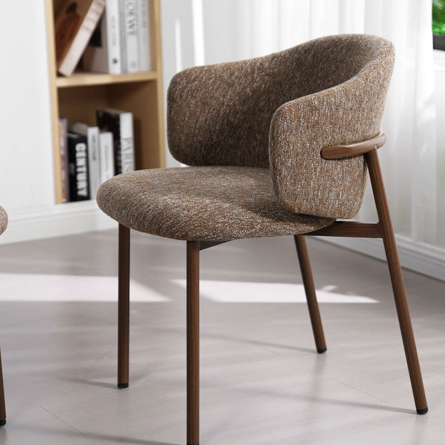 Jenna Eetkamerstoel - Bruin - Walnoot Poten