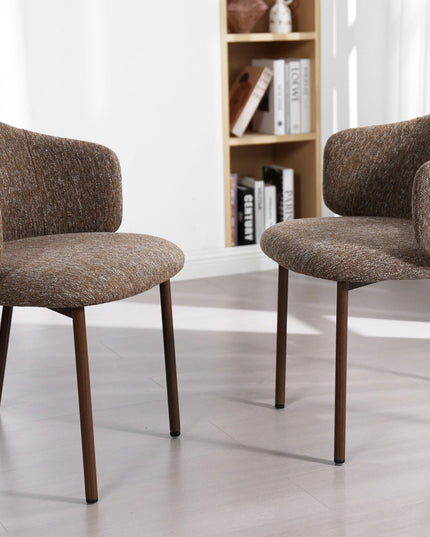 Jenna Eetkamerstoel - Bruin - Walnoot Poten