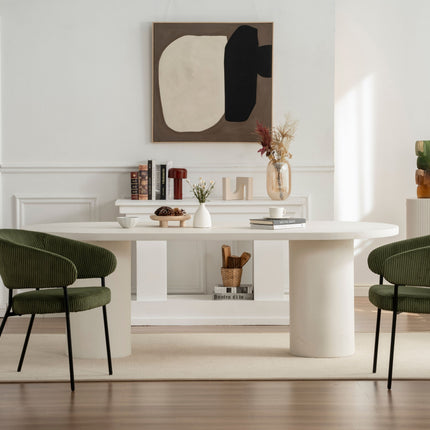 Esstisch Lima – Beige Mikrozement – ​​200 cm
