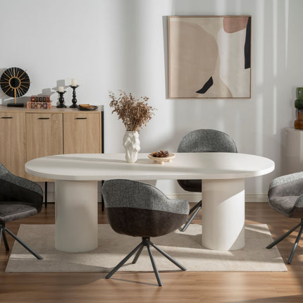 Esstisch Lima – Beige Mikrozement – ​​200 cm
