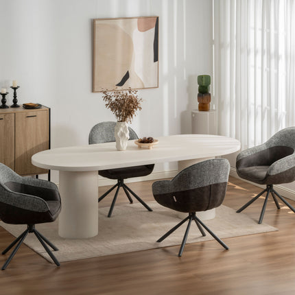 Esstisch Lima – Beige Mikrozement – ​​200 cm