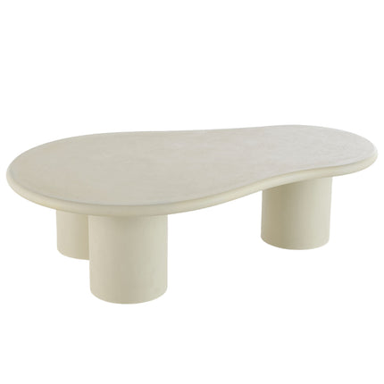 Lima Couchtisch – Beige Mikrozement – ​​130 cm