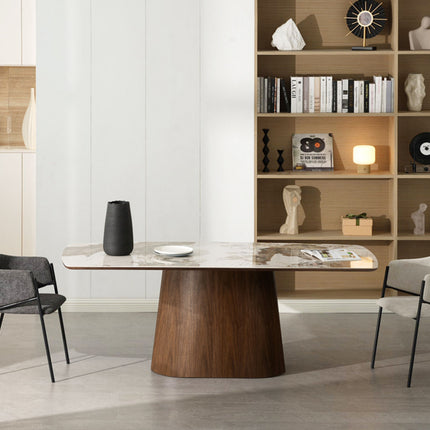 Eettafel Lou - Walnoot Fineer - Keramisch 200cm