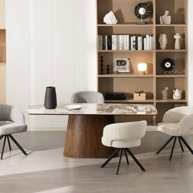 Eettafel Lou - Walnoot Fineer - Keramisch 200cm