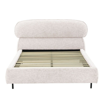 Lit Luka - Chenille beige - 180 cm x 200 cm