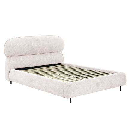 Lit Luka - Chenille beige - 180 cm x 200 cm