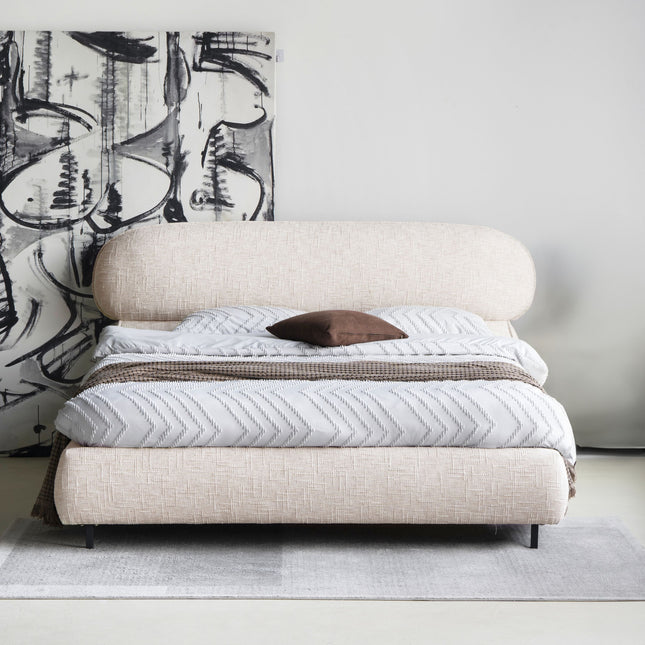 Bed Luka - Beige Chenille - 180cm x 200cm
