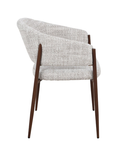 Luna Eetkamerstoel - Beige Walnoot