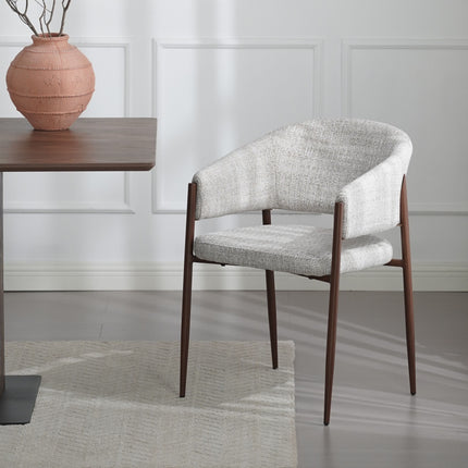 Luna Esszimmerstuhl – Beige Walnuss