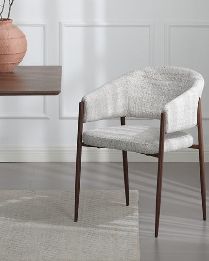 Luna Eetkamerstoel - Beige Walnoot