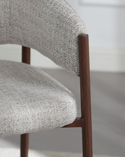 Luna Eetkamerstoel - Beige Walnoot