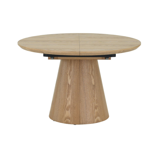 Ronde tafel Maya - Naturel Fineer - Uitschuifbaar 120-160cm