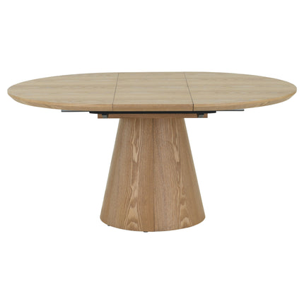 Ronde tafel Maya - Naturel Fineer - Uitschuifbaar 120-160cm