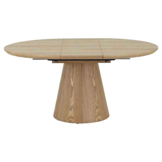 Ronde tafel Maya - Naturel Fineer - Uitschuifbaar 120-160cm