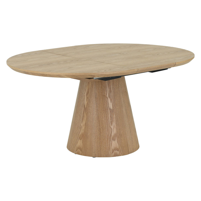 Ronde tafel Maya - Naturel Fineer - Uitschuifbaar 120-160cm