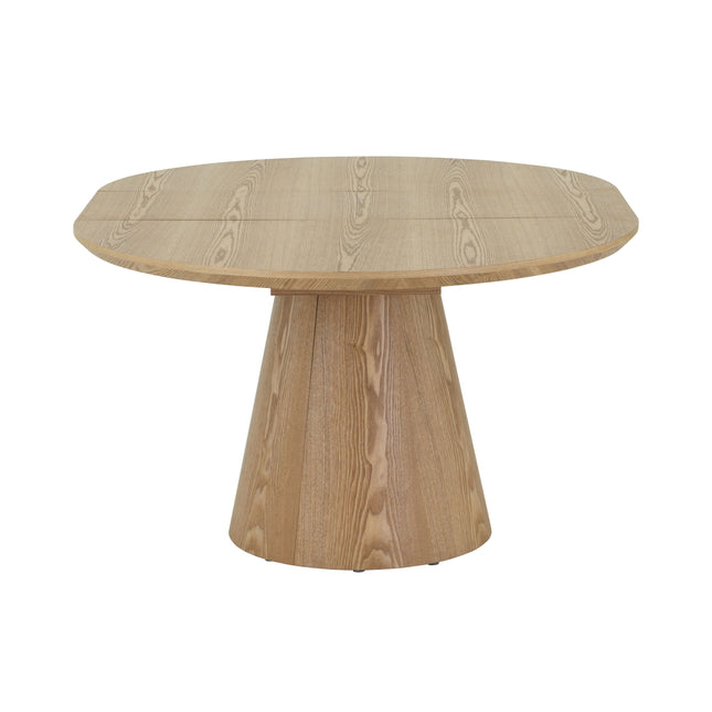 Ronde tafel Maya - Naturel Fineer - Uitschuifbaar 120-160cm