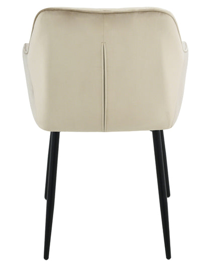 Mila Esszimmerstuhl – Beige – Samt