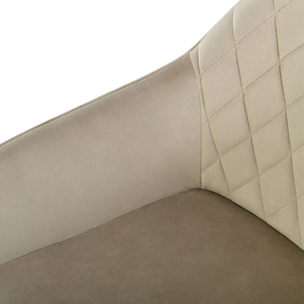 Mila Esszimmerstuhl – Beige – Samt