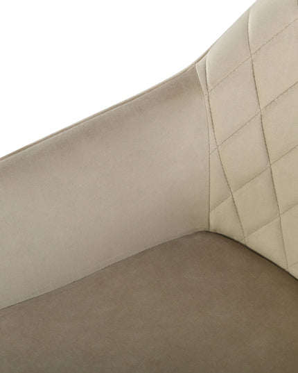 Mila Esszimmerstuhl – Beige – Samt