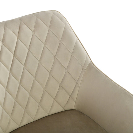 Mila Esszimmerstuhl – Beige – Samt