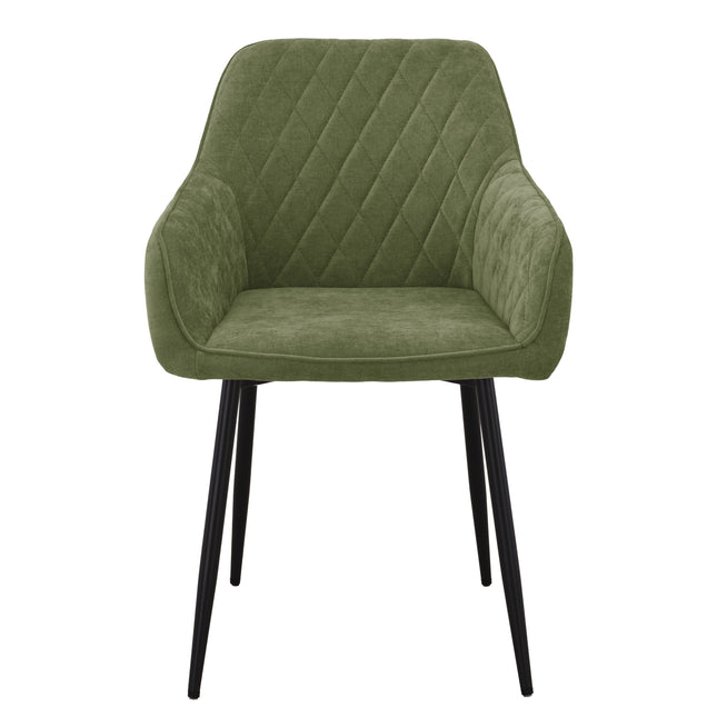 Mila Eetkamerstoel - Groen - Weave