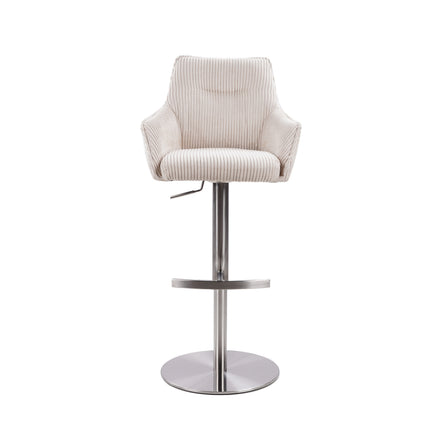 Nila Barhocker – Beige gerippter Stoff