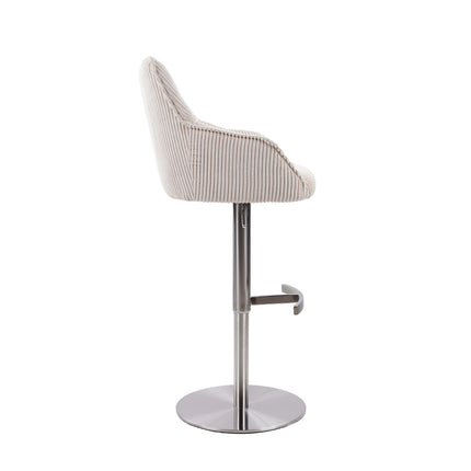 Nila Barhocker – Beige gerippter Stoff