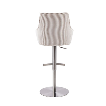Nila Barhocker – Beige gerippter Stoff
